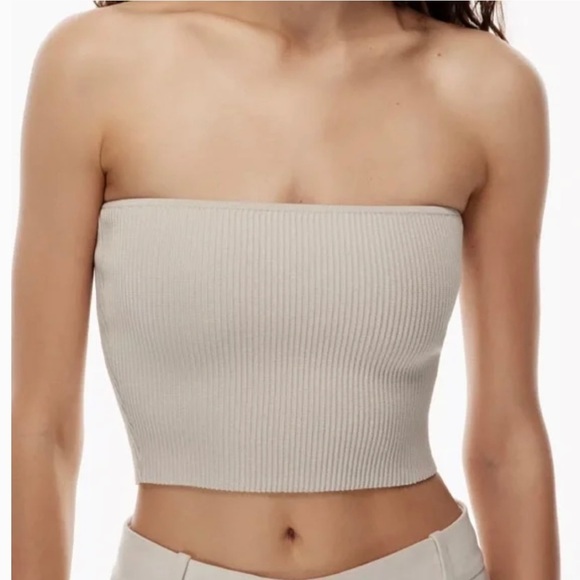 Aritzia Tops - BABATON | Sculpt Knit Cropped Tube Top Size Large Aritzia
